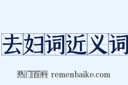 去妇词近义词是什么意思的图片